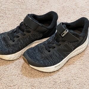 New Balance Kids Black and Gray Sneakers